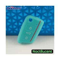 Car Key Cover Case Protect for VW Polo 2016 Golf 7 MK7 for Skoda Octavia - Luminous blue