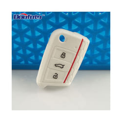 Car Key Cover Case Protect for VW Polo 2016 Golf 7 MK7 for Skoda Octavia - white
