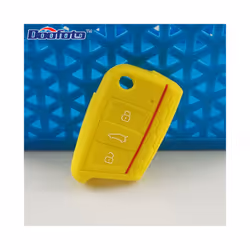 Car Key Cover Case Protect for VW Polo 2016 Golf 7 MK7 for Skoda Octavia - yellow