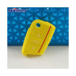 Car Key Cover Case Protect for VW Polo 2016 Golf 7 MK7 for Skoda Octavia - yellow