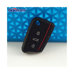 Car Key Cover Case Protect for VW Polo 2016 Golf 7 MK7 for Skoda Octavia - black