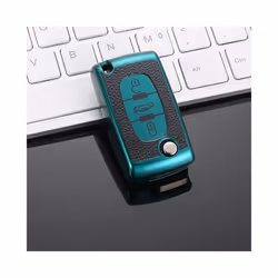 TPU Leather 2/3 Buttons Car Remote Key Case Cover for Citroen C2 C3 C4 - 3button green