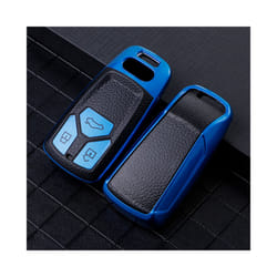 TPU Leather Car Key Case for Audi A4 B9 Q5 Q7 TT TTS 8S 2016 2017 Car - blue