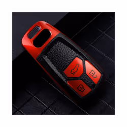 TPU Leather Car Key Case for Audi A4 B9 Q5 Q7 TT TTS 8S 2016 2017 Car - red