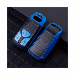 TPU Leather Car Key Case for Audi A4 B9 Q5 Q7 TT TTS 8S 2016 2017 Car - blue keychain