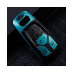 TPU Leather Car Key Case for Audi A4 B9 Q5 Q7 TT TTS 8S 2016 2017 Car - green keychain