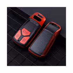 TPU Leather Car Key Case for Audi A4 B9 Q5 Q7 TT TTS 8S 2016 2017 Car - green keychain