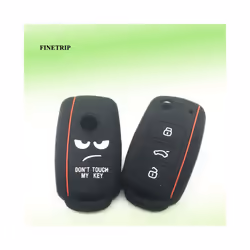 Dont Touch My Key  Keyless Remote Cap Cover For VW Caddy Golf Jetta Polo - for vw8 red line 1pc