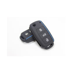 Dont Touch My Key  Keyless Remote Cap Cover For VW Caddy Golf Jetta Polo - for vw8 blue line1pc