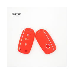 Dont Touch My Key  Keyless Remote Cap Cover For VW Caddy Golf Jetta Polo - Red-1pc