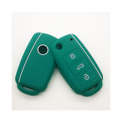 Dont Touch My Key  Keyless Remote Cap Cover For VW Caddy Golf Jetta Polo - dark green-1pc