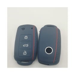 Dont Touch My Key  Keyless Remote Cap Cover For VW Caddy Golf Jetta Polo - Haze blue-1pc