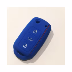Dont Touch My Key  Keyless Remote Cap Cover For VW Caddy Golf Jetta Polo - dark blue-1pc