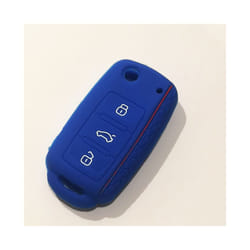 Dont Touch My Key  Keyless Remote Cap Cover For VW Caddy Golf Jetta Polo - dark blue-1pc