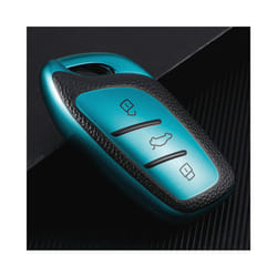 TPU Leather Car Smart Key Cover Case Holder Bag Keychain for Roewe RX5 - green