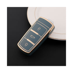 TPU Car Key Cover Case for Volkswagen VW CC Passat B6 B7 Passat 3C CC - grey shell