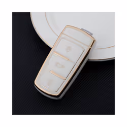 TPU Car Key Cover Case for Volkswagen VW CC Passat B6 B7 Passat 3C CC - white shell