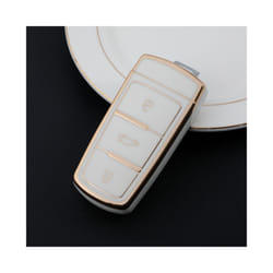TPU Car Key Cover Case for Volkswagen VW CC Passat B6 B7 Passat 3C CC - white shell