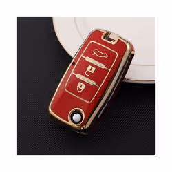 TPU Car Key Case Cover for Dongfeng DFM Aeolus AX7 AX5 AX4 AX3 Glory - red
