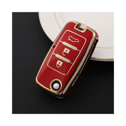 TPU Car Key Case Cover for Dongfeng DFM Aeolus AX7 AX5 AX4 AX3 Glory - red