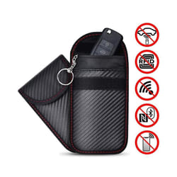 Car Keys Signal Blocker Cases Faraday Cage Fob Pouch Keyless RFID Blocking - 1 pc