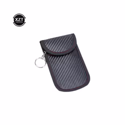 Faraday Key RFID Electromagnetic Shielding Bag Credit Card FOB Signal - black