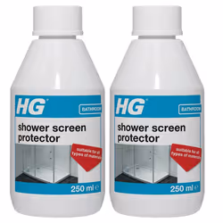 2 x HG Shower Screen Protector and Bathroom Against Scale & Dirt - 250ml