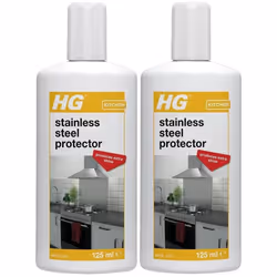 2 x HG Stainless Steel Protector Quick Shine And Polish Finish - 125ml