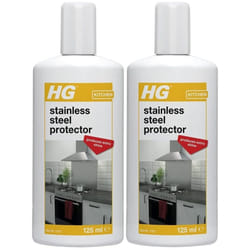 2 x HG Stainless Steel Protector Quick Shine And Polish Finish - 125ml