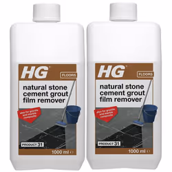 2 x HG Natural Stone Cement Grout Film Remover- 1Litre