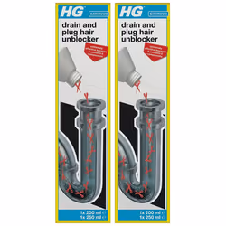 2 x HG Drain and Plug Hair Unblocker - 450ml