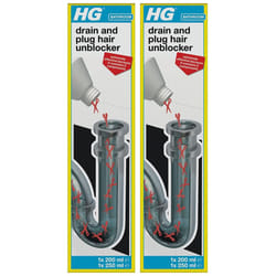 2 x HG Drain and Plug Hair Unblocker - 450ml