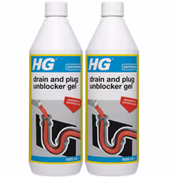 2 x HG Drain and Plug Unblocker Gel 1L