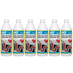 6 x HG Drain and Plug Unblocker Gel 1L