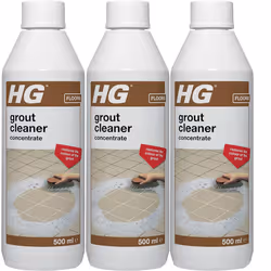 3 x HG Grout Cleaner Concentrate And Bathroom Tile Grout - 500ml
