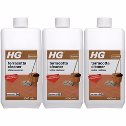 3 x HG Terracotta Floor Tile Cleaner Shine Restorer (Product 86) - 1 Litre