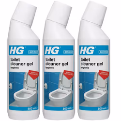 3 x HG Toilet Cleaner Gel Hygienic Limescale Remover - 500ml