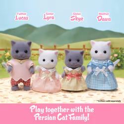 Sylvanian Families 5458 Persian Cat Triplets Dolls for Suitable for ages three years and above, Multi-colored (Pack of 5)
