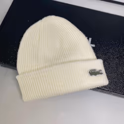 Lacoste Ladies Mens Adult Knitted Cap Beanie Hat Clover