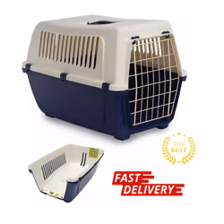 Rosewood Portable Pet Carrier Cat Puppy Travel Cage Dog Carry Basket Blue
