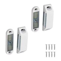 2 x Heavy Magnetic Cupboard Door Catches in White 60mm Pack of 2