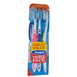 Wisdom Regular Plus Medium Toothbrush Triple Pack (Pack of 2 )