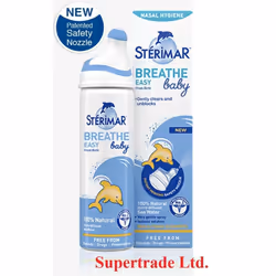 2 X Sterimar Breathe Easy Baby Nasal Hygiene Spray 100% Natural Sea Water - 50ml