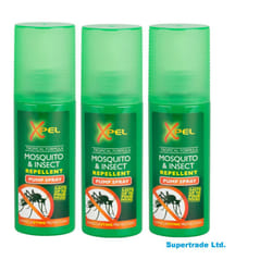 3 x Xpel Mosquito & Insect Repellent Pump Spray Tropical Formula  70ml