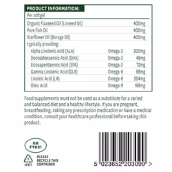 3 X Natures Aid Complete EFA 1200mg Omega s 3,6,9 Softgels 90 capsules