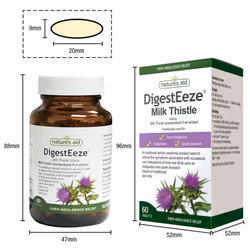 Natures Aid DigestEeze Milk Thistle Over Indulgence Natural Relief 60 Tablets