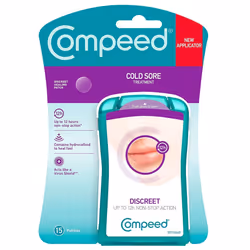 Compeed Cold Sore Discreet Healing Patch, 15 Patches, Cold Sore Treatment