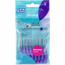 Tepe Interdental Brush, Purple 1.1mm (8 Pieces/Packet) X 3
