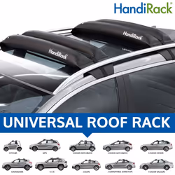HandiWorld HRACK HandiRack Universal Car Roof Rack; Quick Fit Heavy-duty Roof Bars (Black)