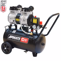 SIP DD 2hp 24ltr Low Noise Oil-Free Compressor 2 Year Warranty